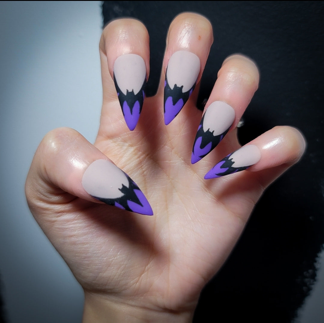 Batty Babe (Glow in the Dark) Press on Nails