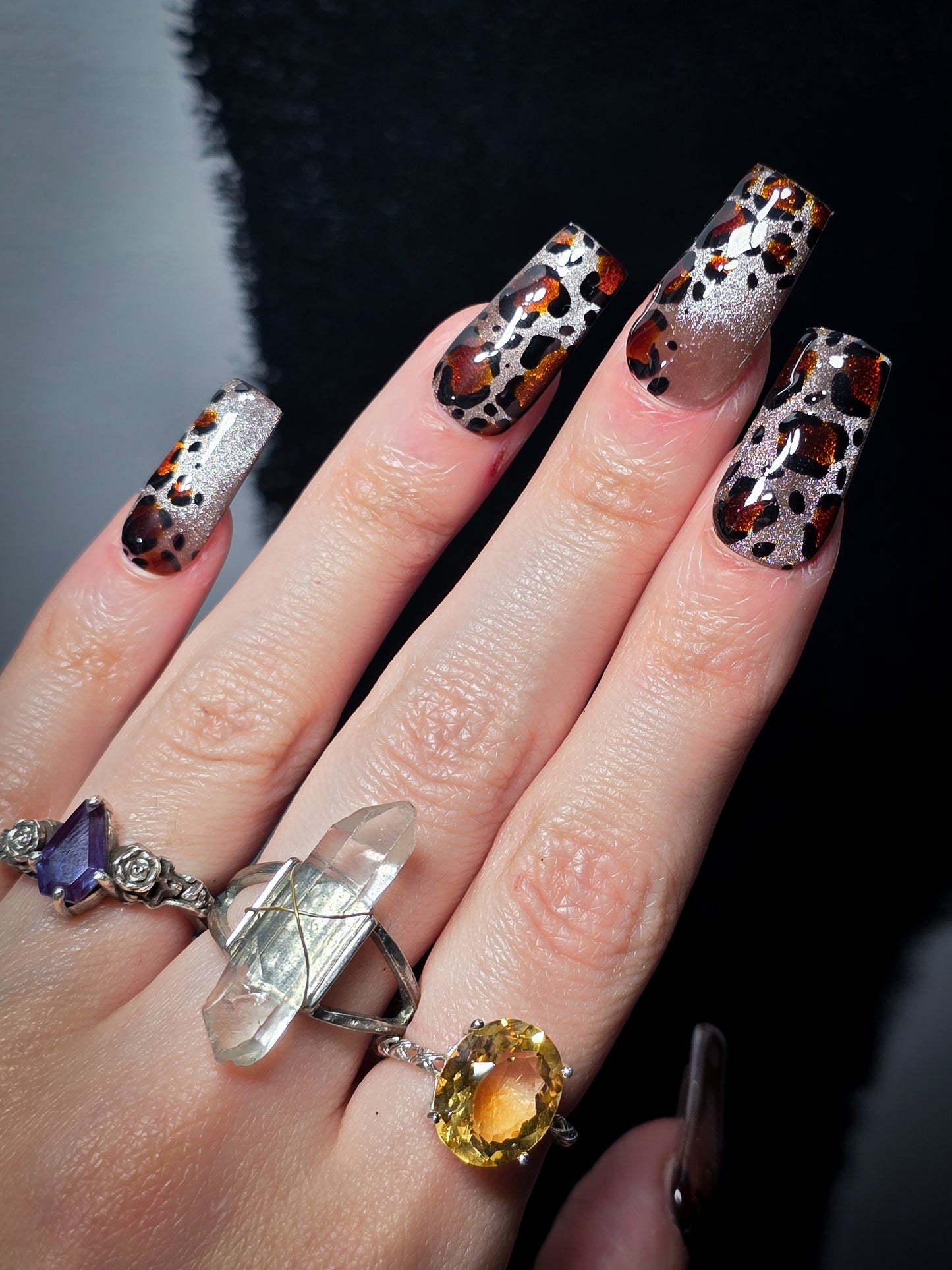 Leopard Skin Press on Nail set