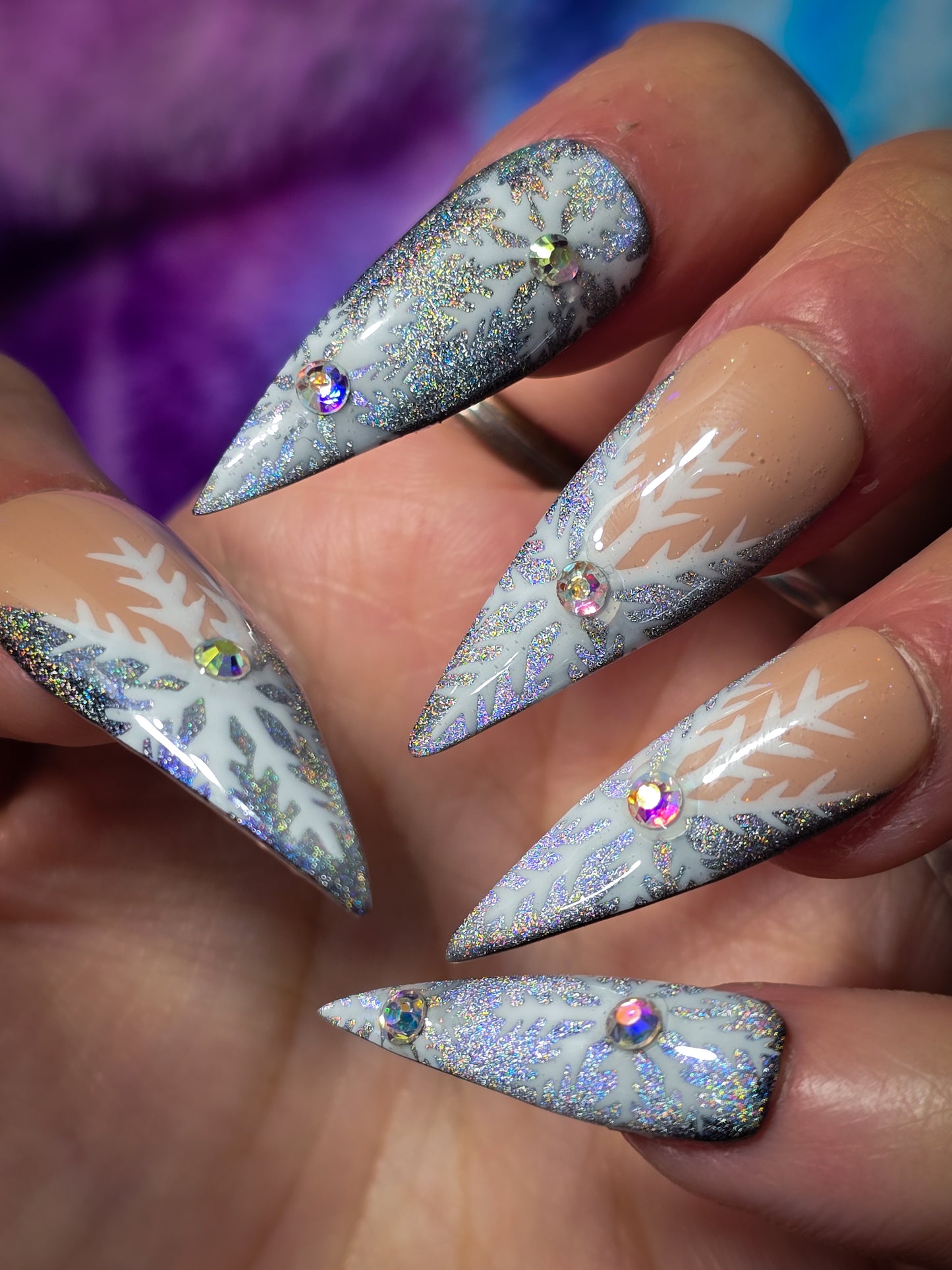Sparkling Snow Press on Nail Set