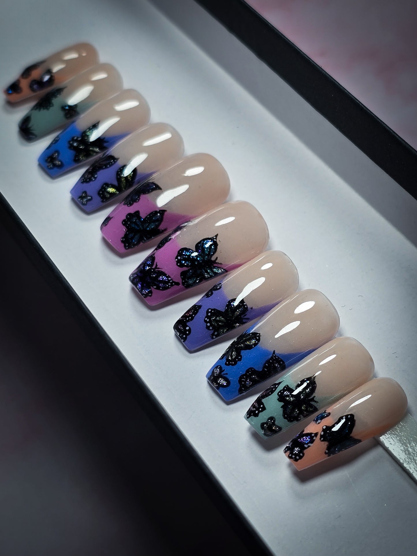 Butterfly Valley (thermal) Press on Nail Set