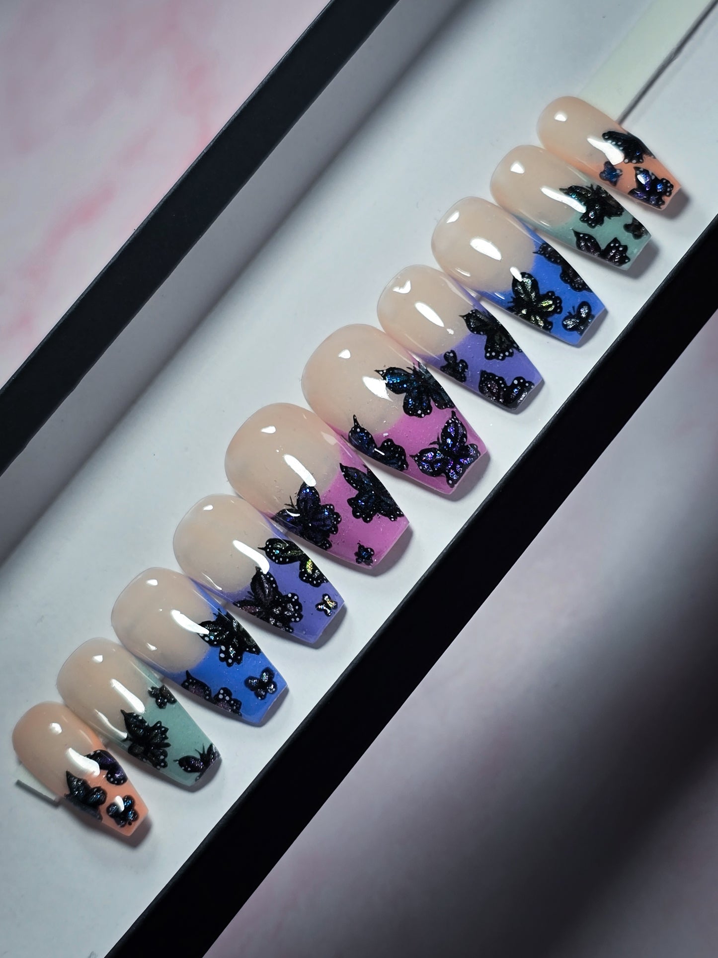 Butterfly Valley (thermal) Press on Nail Set