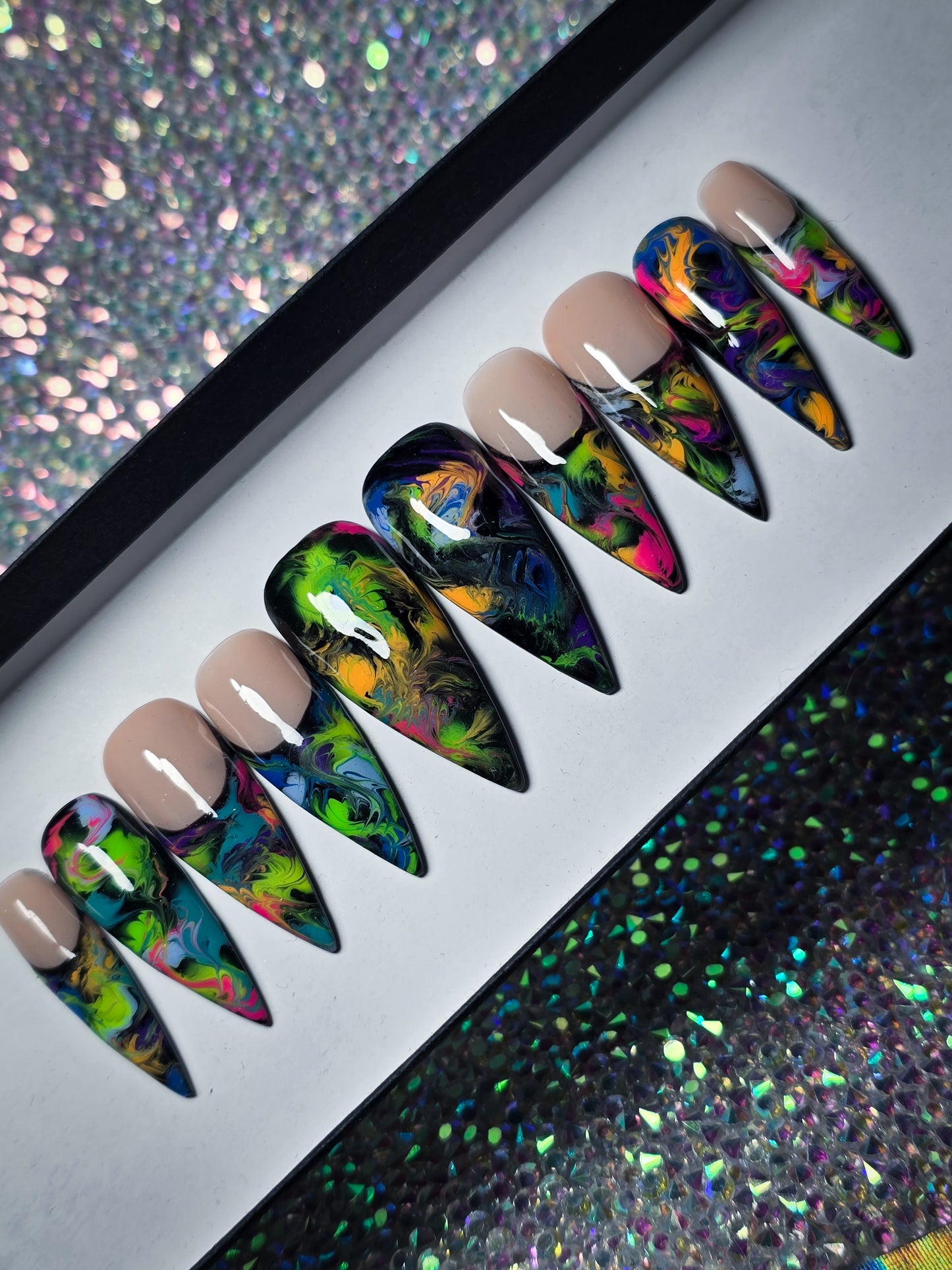 Color Chaos Press on Nail Set