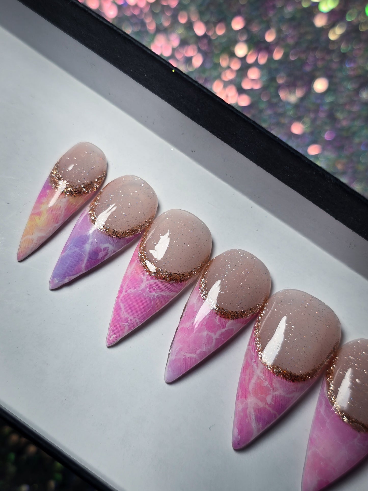 Princess Pink Press on Nail Set