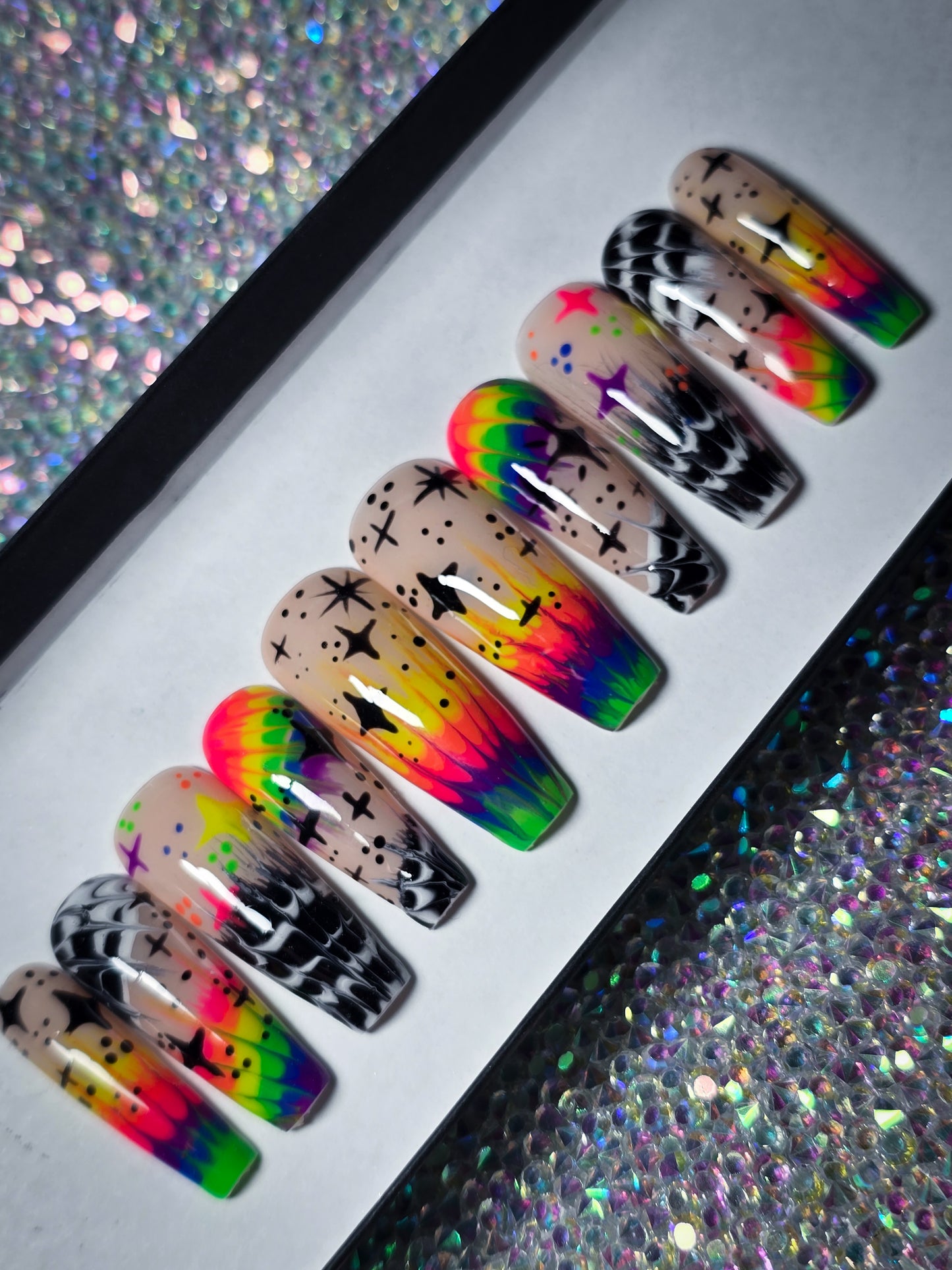 Cosmic Splash Press on Nail Set