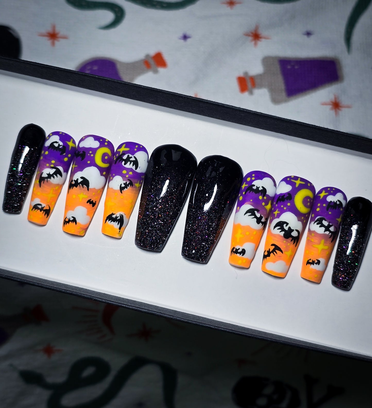 Shadowed Skies Press on Nail Set
