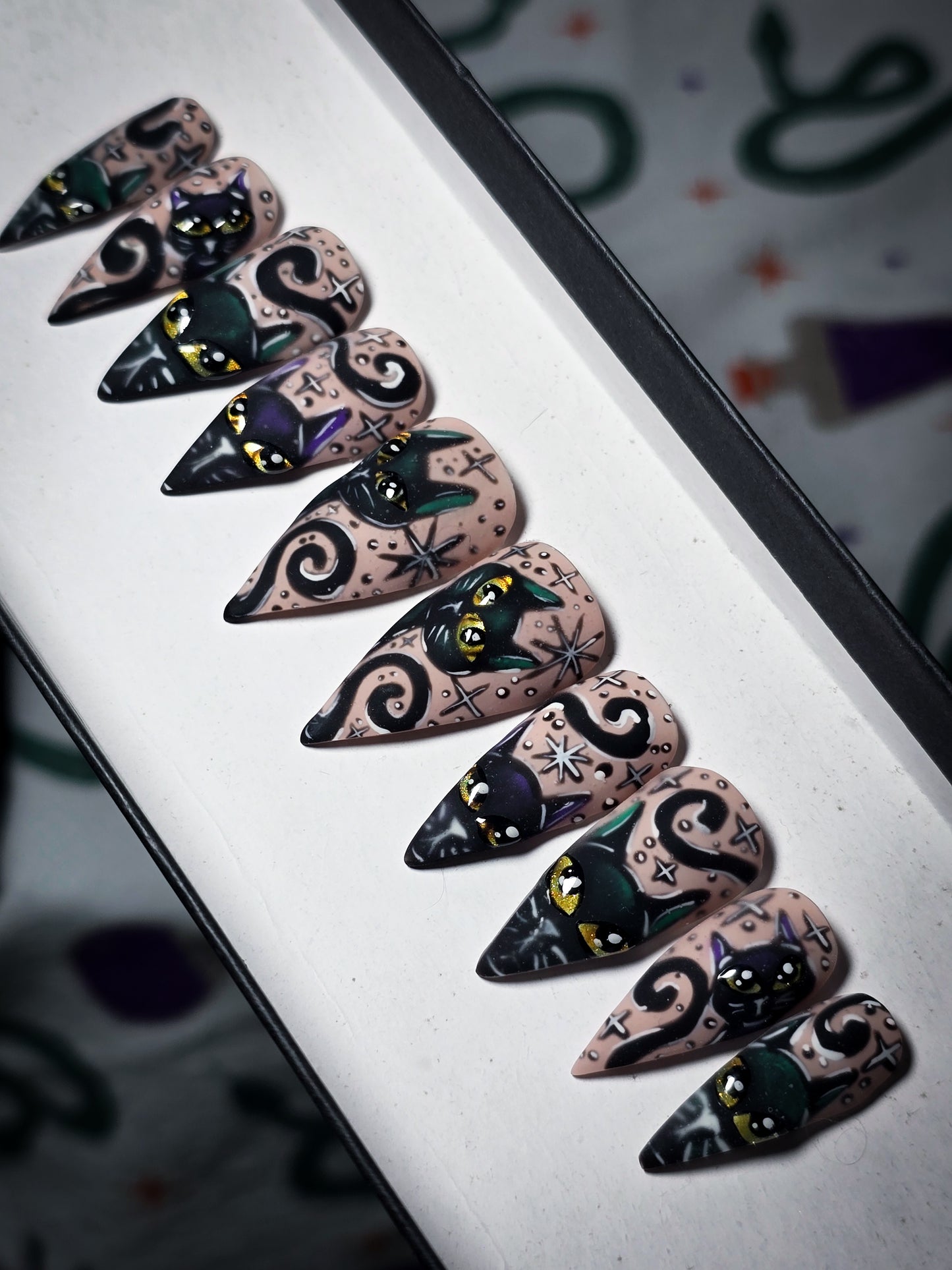 Mystic Kittens Press on Nail Set