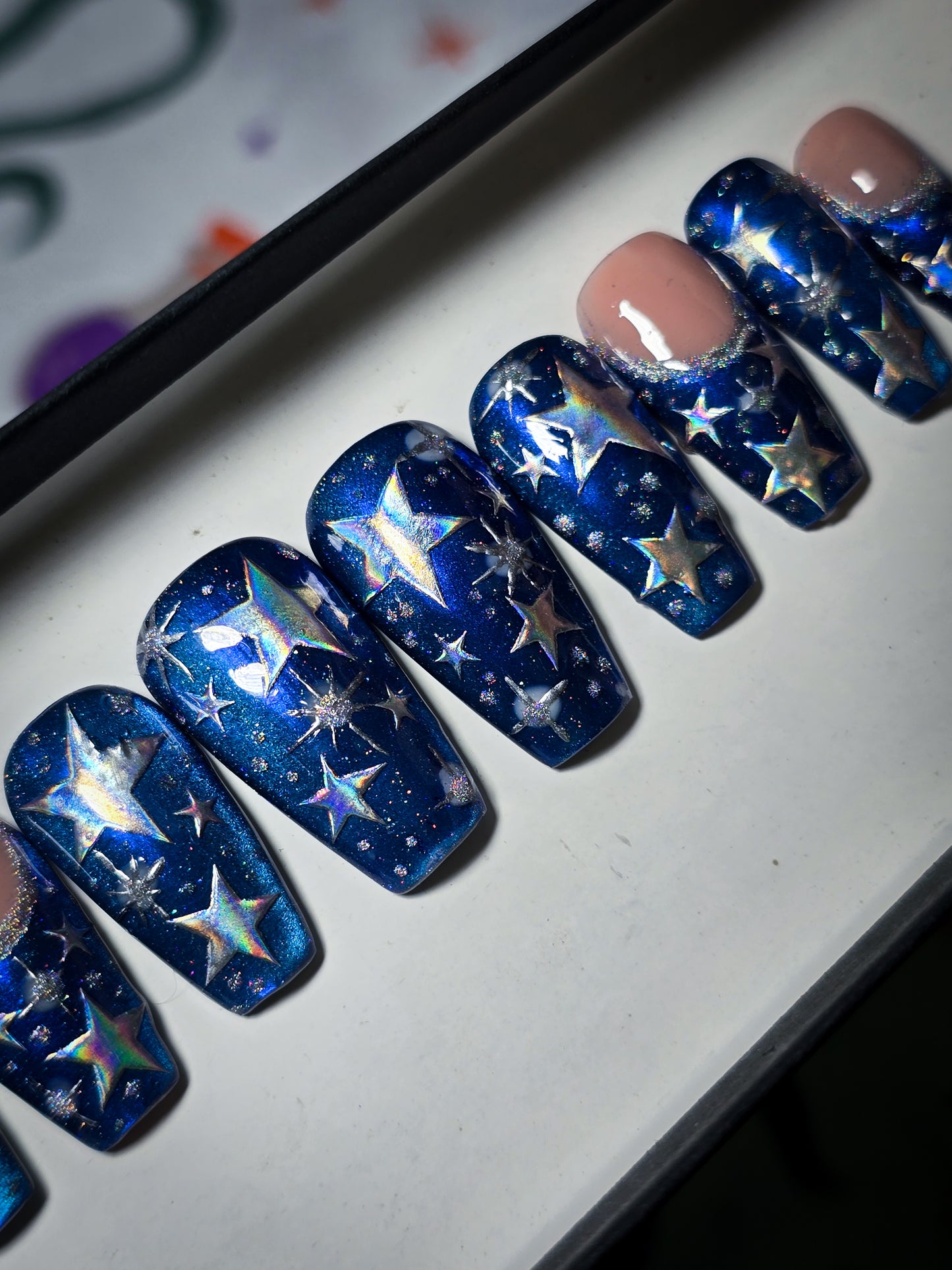 Stellar Night Press on Nail Set
