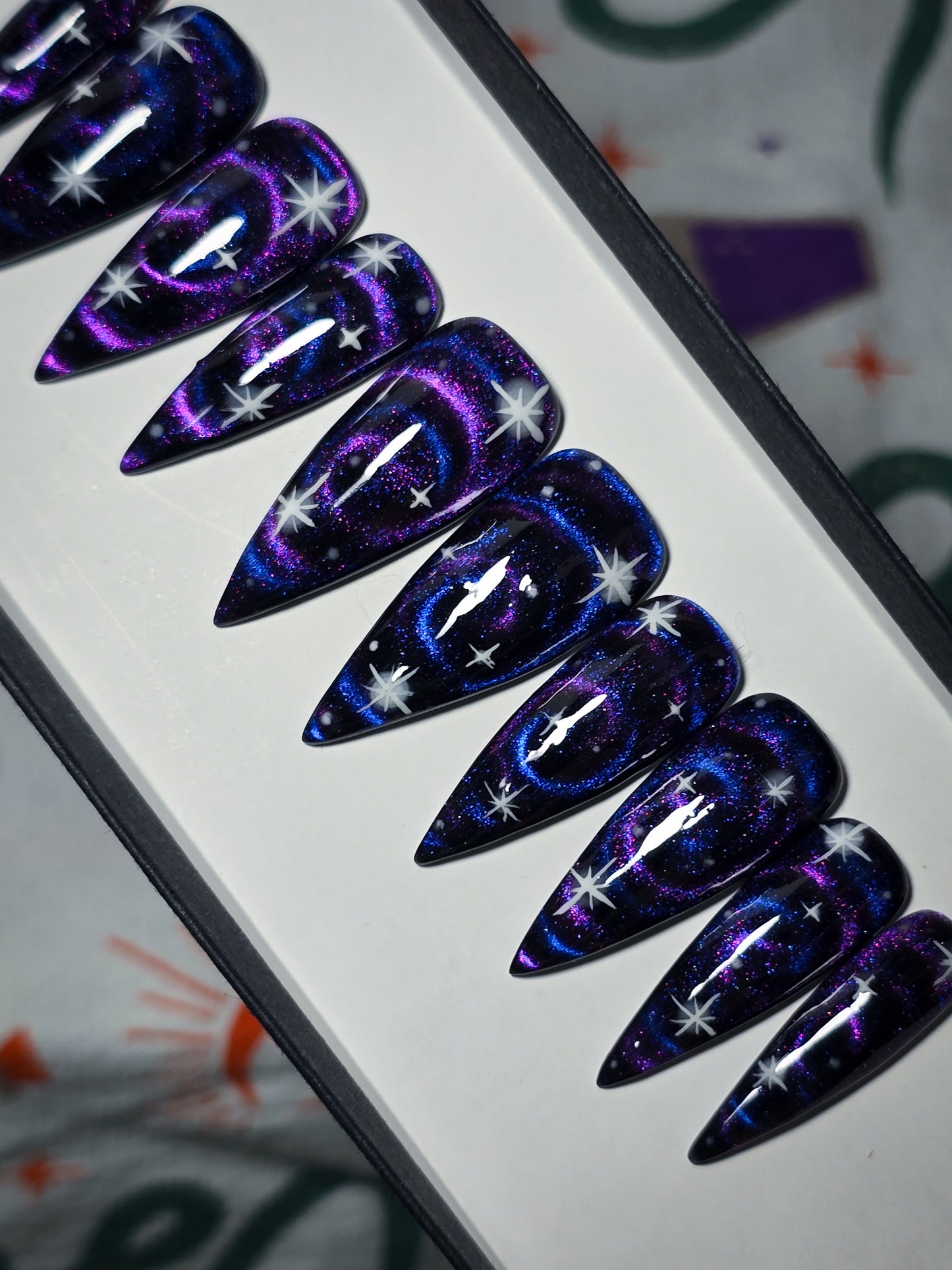 Stardust Swirls Press on Nail Set