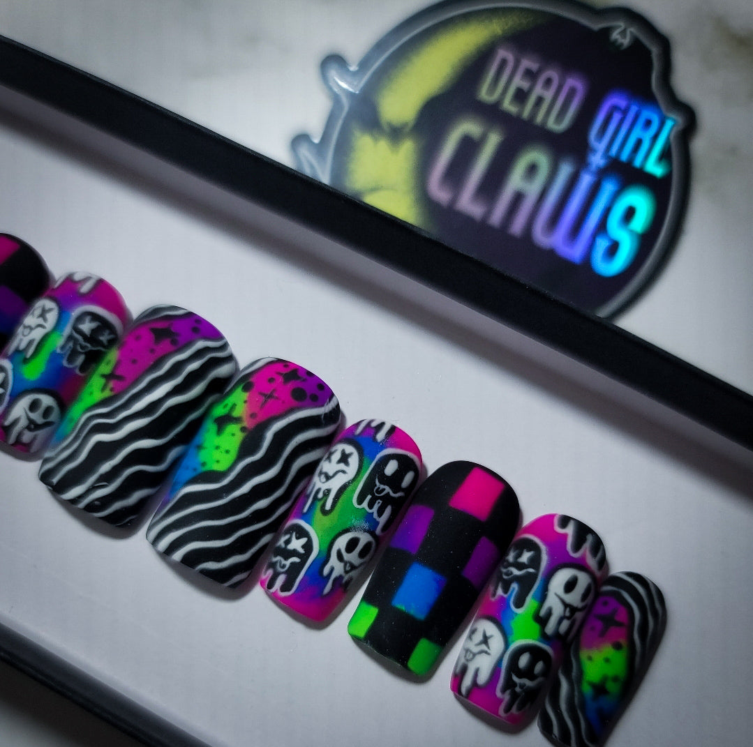 Smiley Press on Nail Set