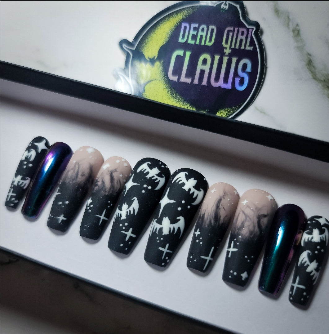 Creature Of the Night (Glow In the Dark) Press on Nail Set