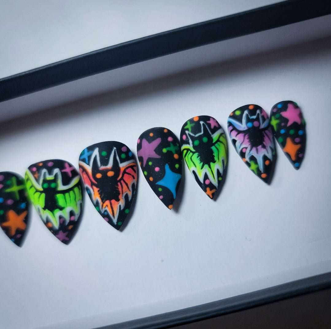 Bat Queen (Glow in the Dark) Press on Nail Set