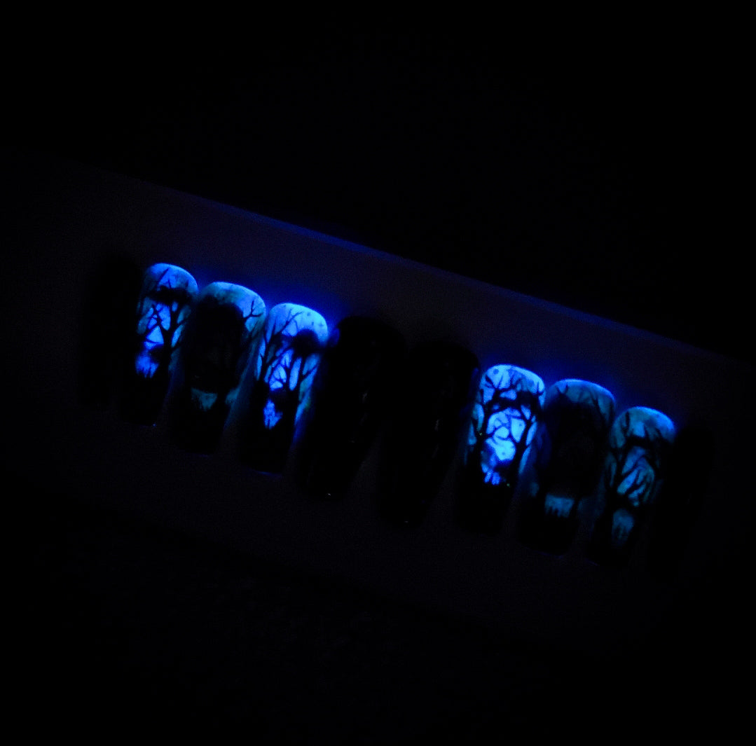 Nightfall (Glow in the Dark) Press on Nail Set