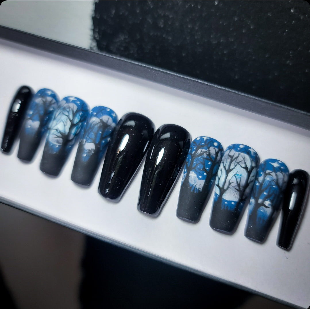 Nightfall (Glow in the Dark) Press on Nail Set