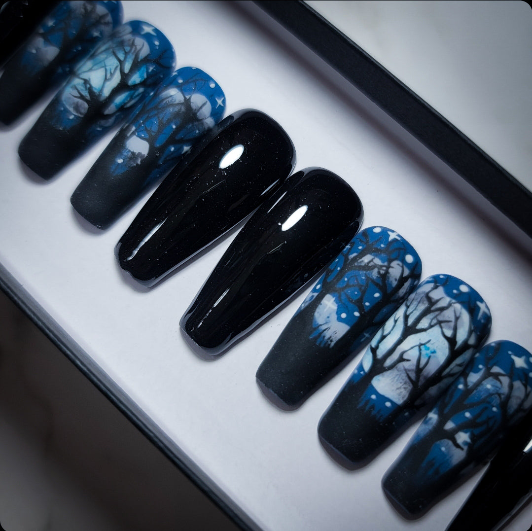 Nightfall (Glow in the Dark) Press on Nail Set