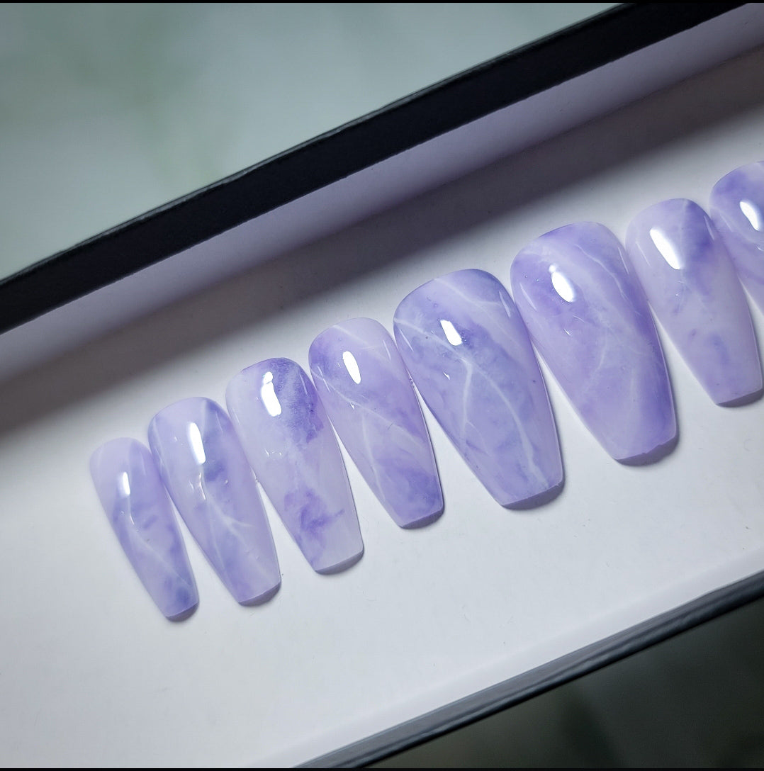 Amethyst Press on Nail Set