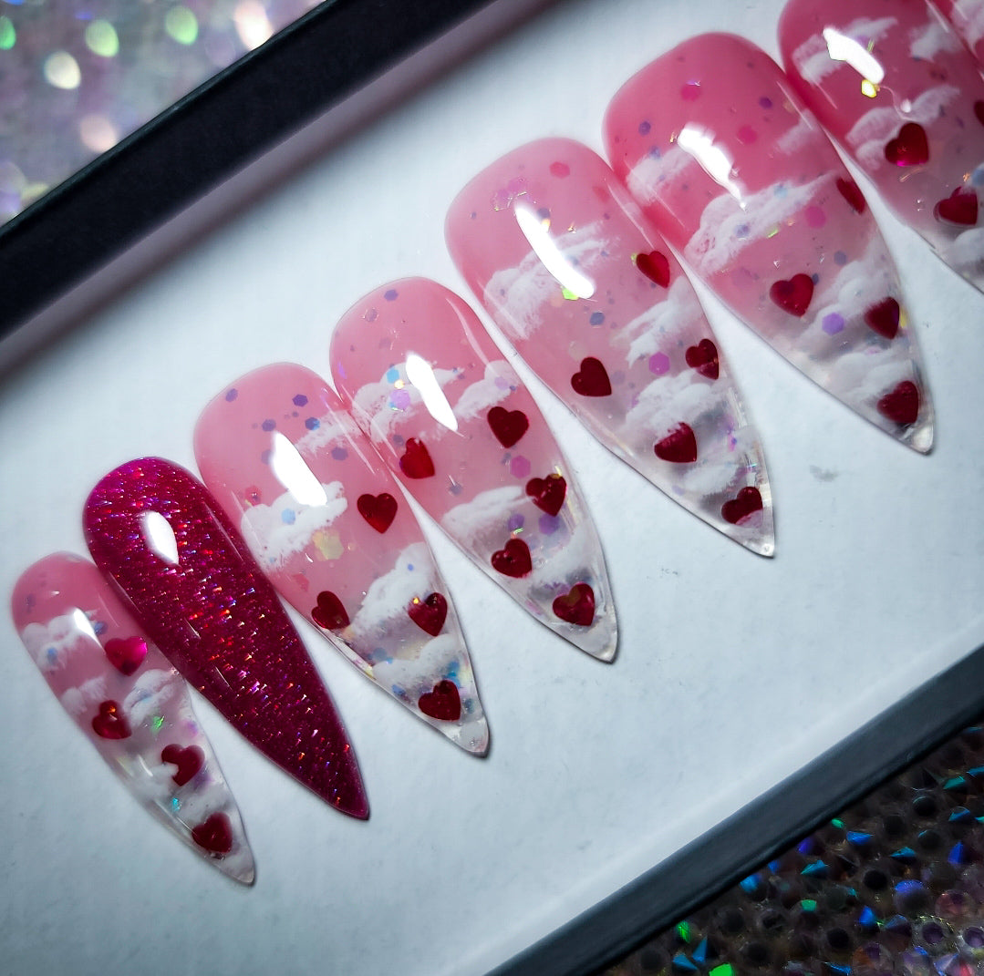 Love is in the air press on nail set