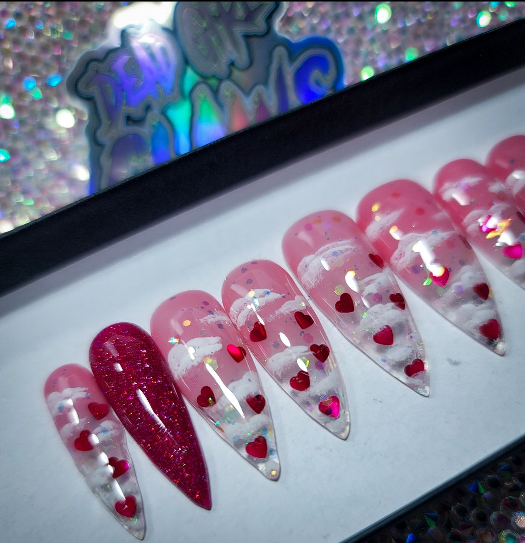 Love is in the air press on nail set