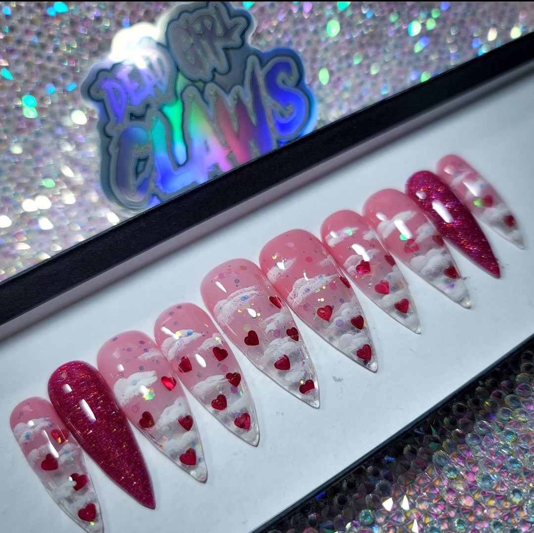 Love is in the air press on nail set