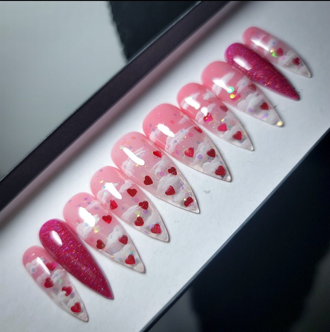 Love is in the air press on nail set
