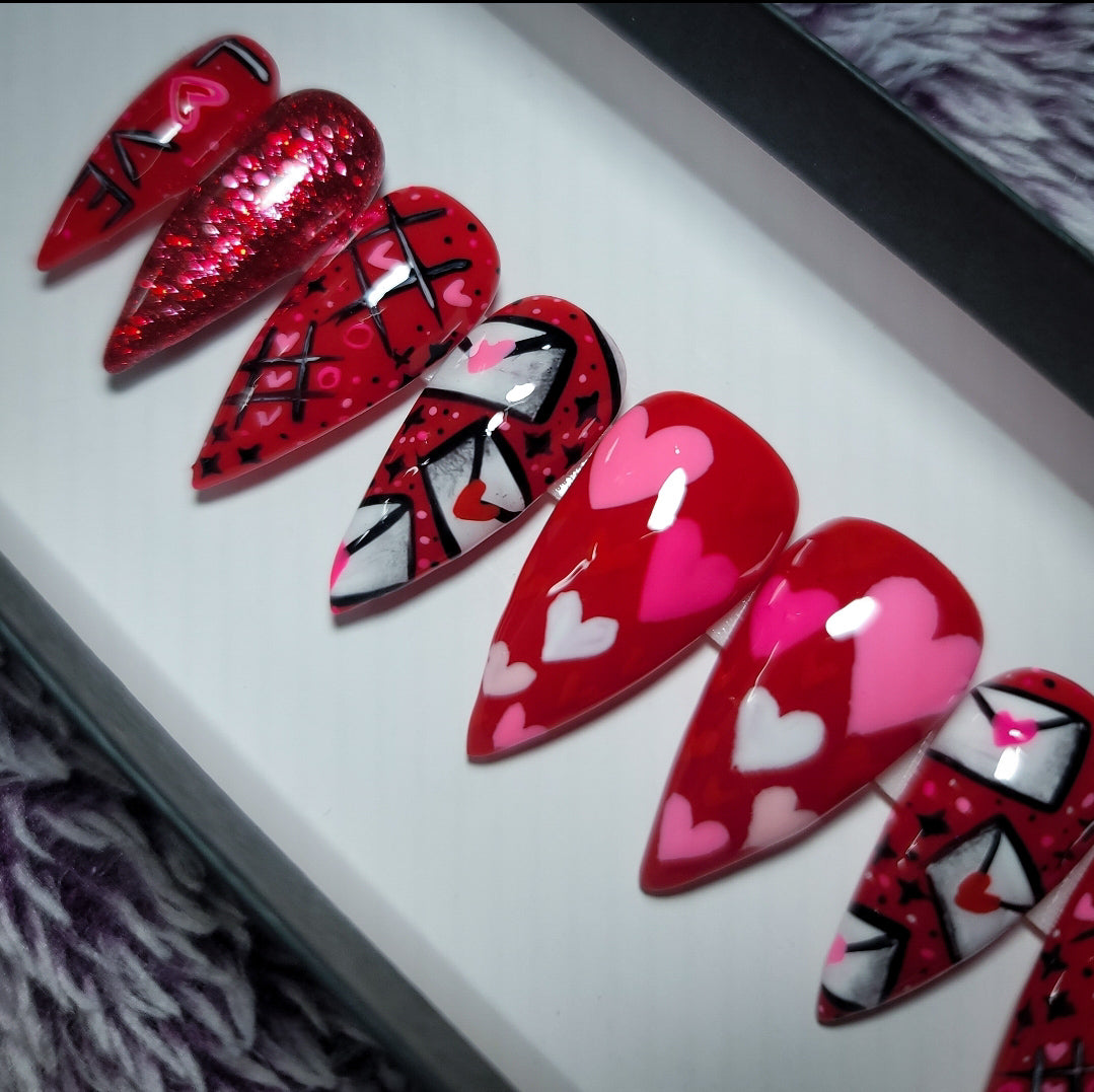 Love Letter Press on Nail set (Thermal Changing)