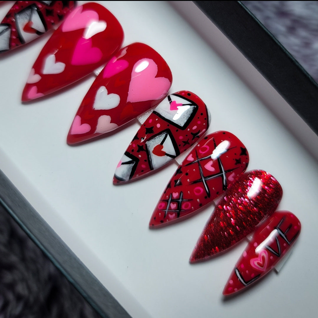 Love Letter Press on Nail set (Thermal Changing)