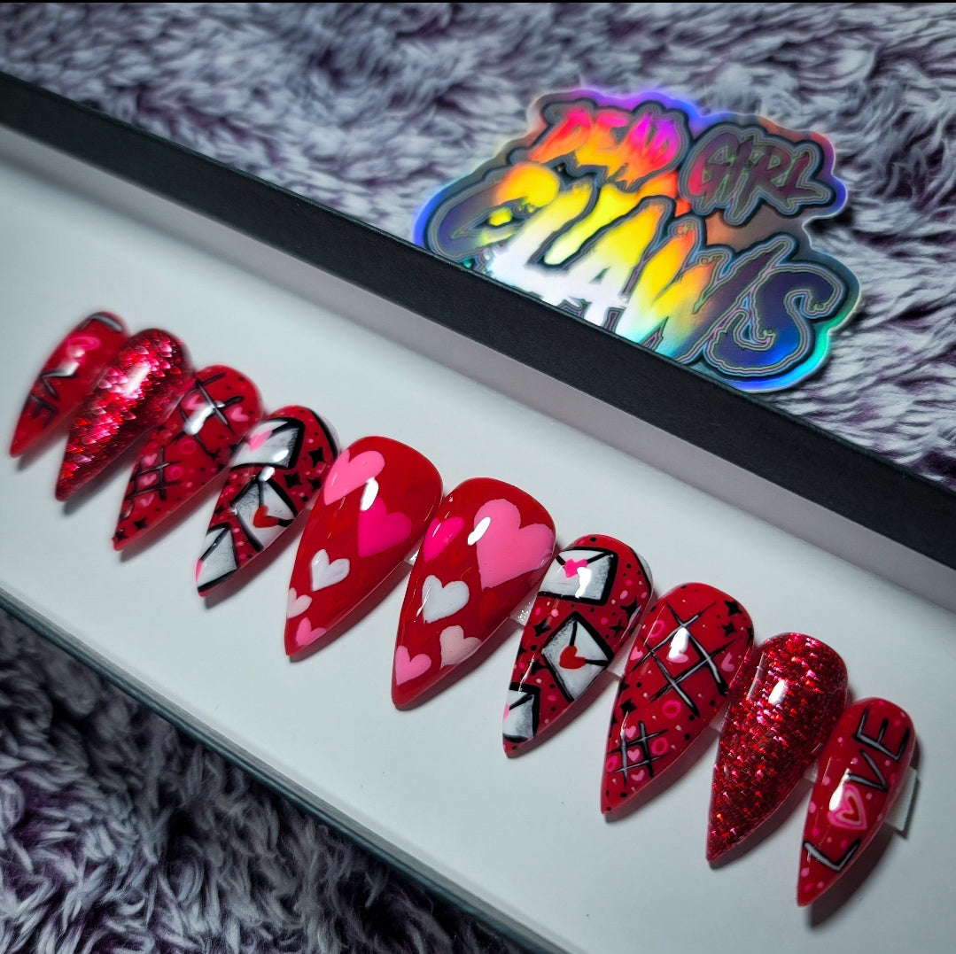 Love Letter Press on Nail set (Thermal Changing)