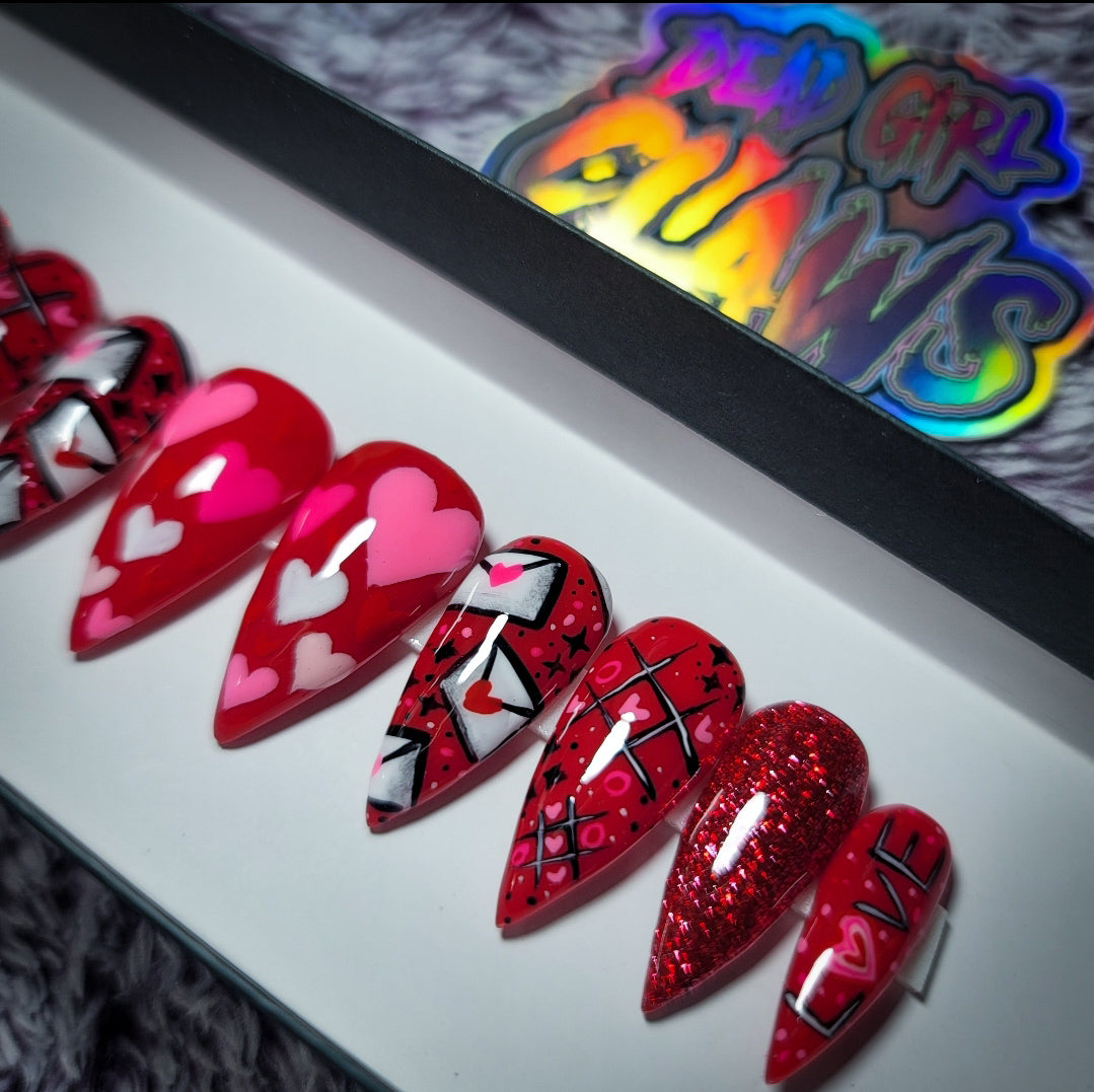 Love Letter Press on Nail set (Thermal Changing)
