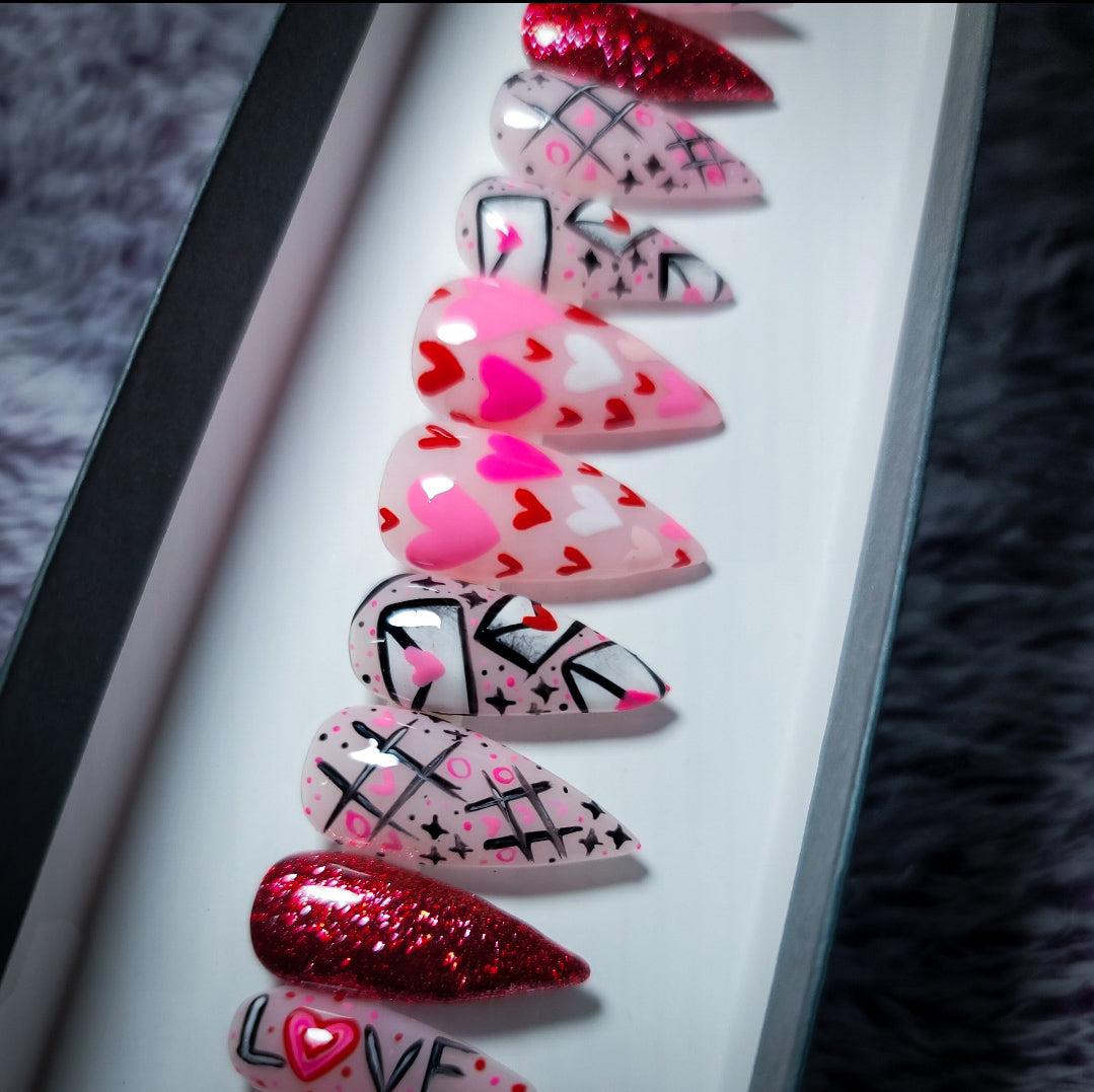 Love Letter Press on Nail set (Thermal Changing)