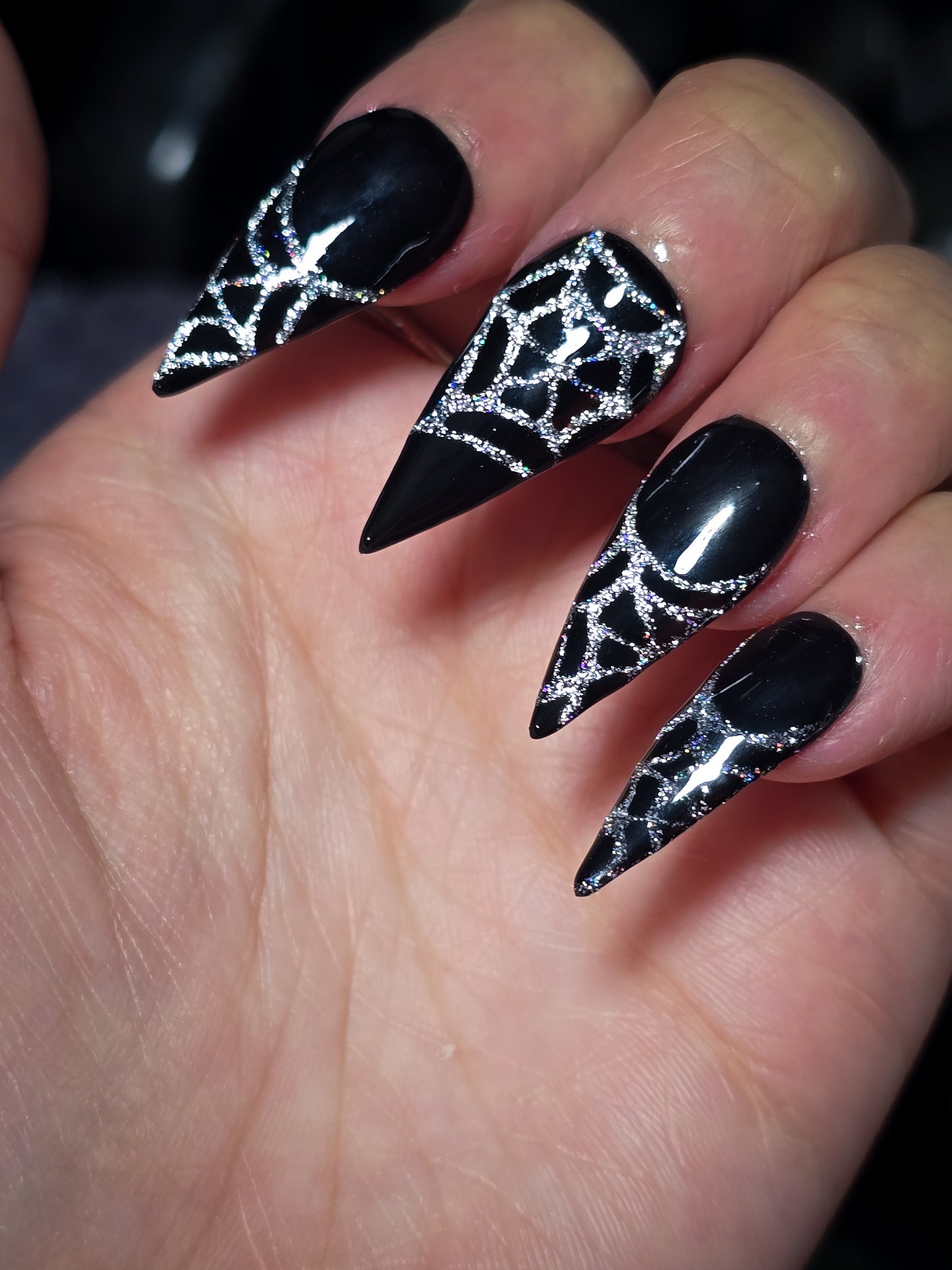 Crystal Web Press on Nail Set