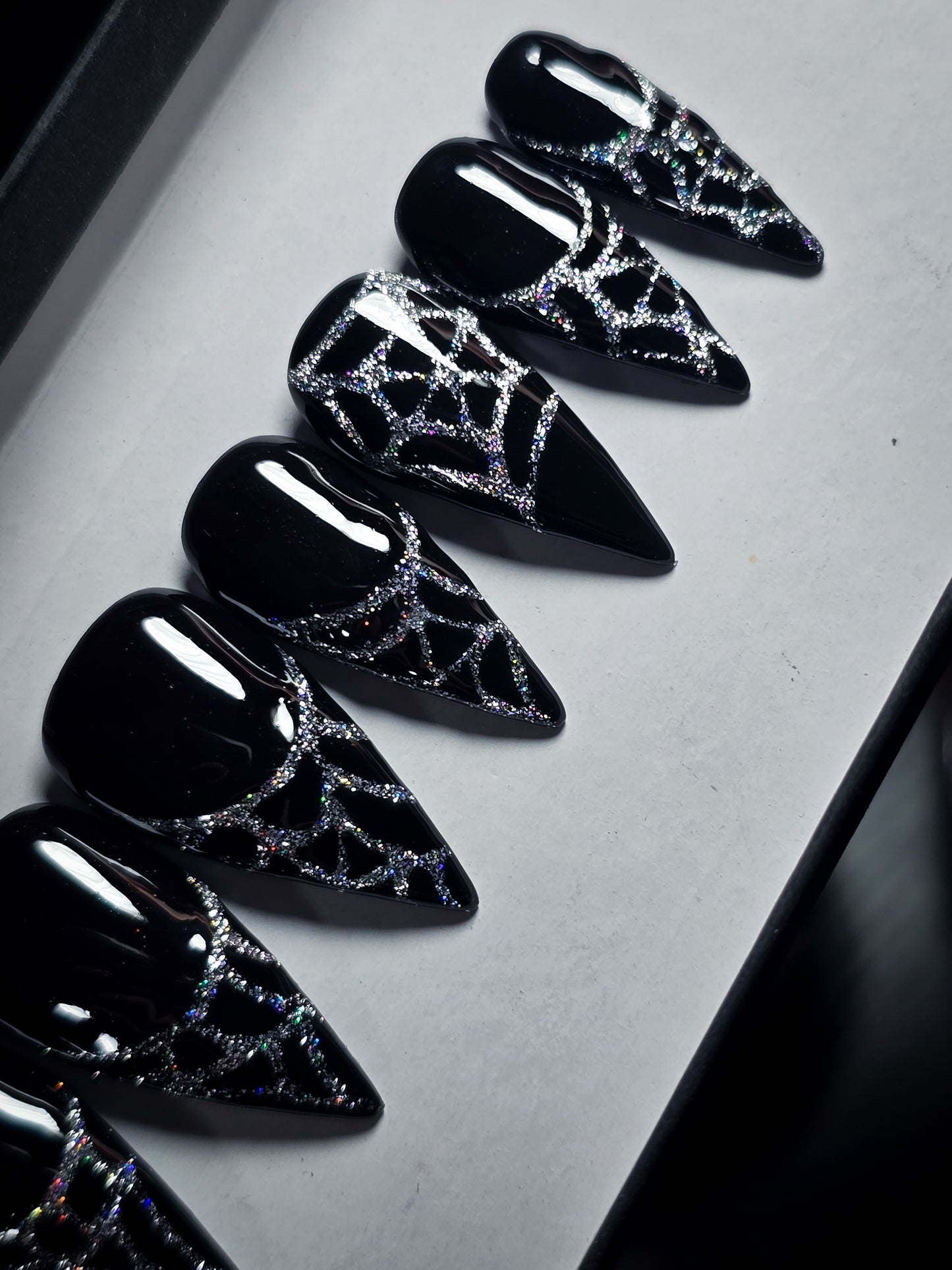 Crystal Web Press on Nail Set