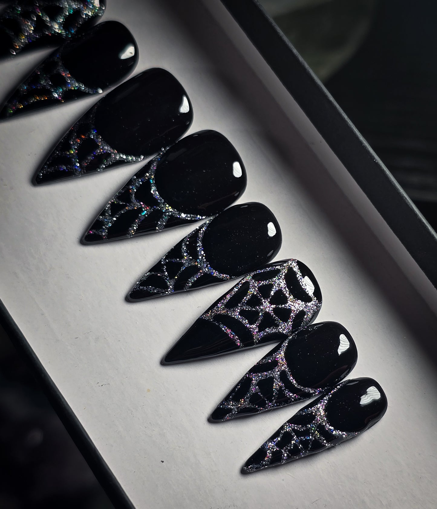 Crystal Web Press on Nail Set