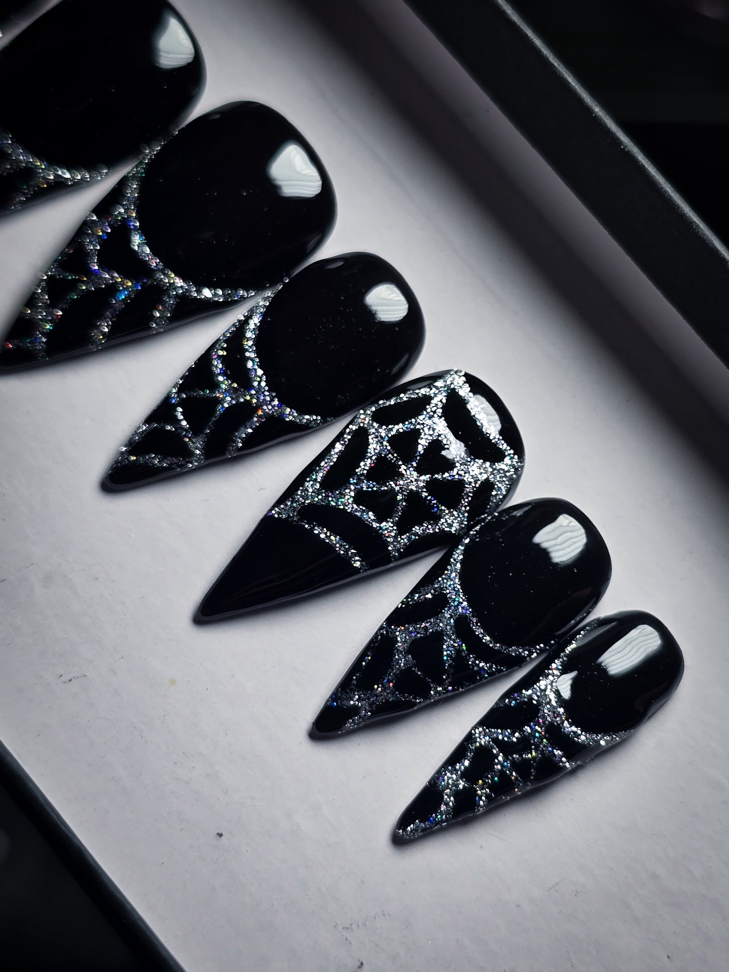 Crystal Web Press on Nail Set