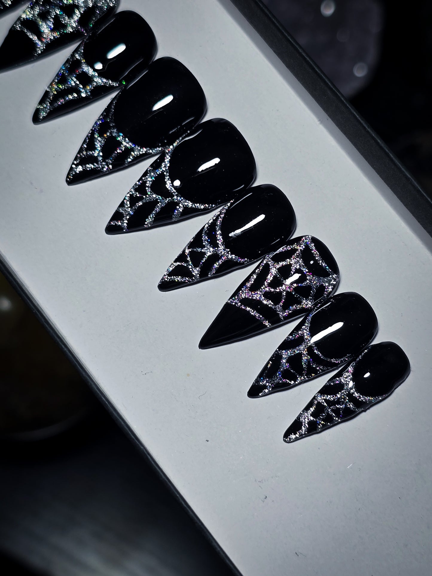 Crystal Web Press on Nail Set