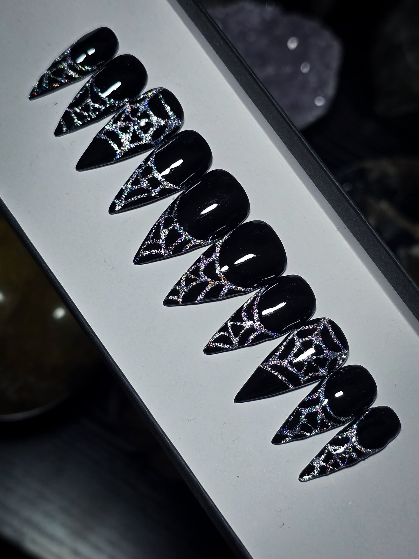 Crystal Web Press on Nail Set