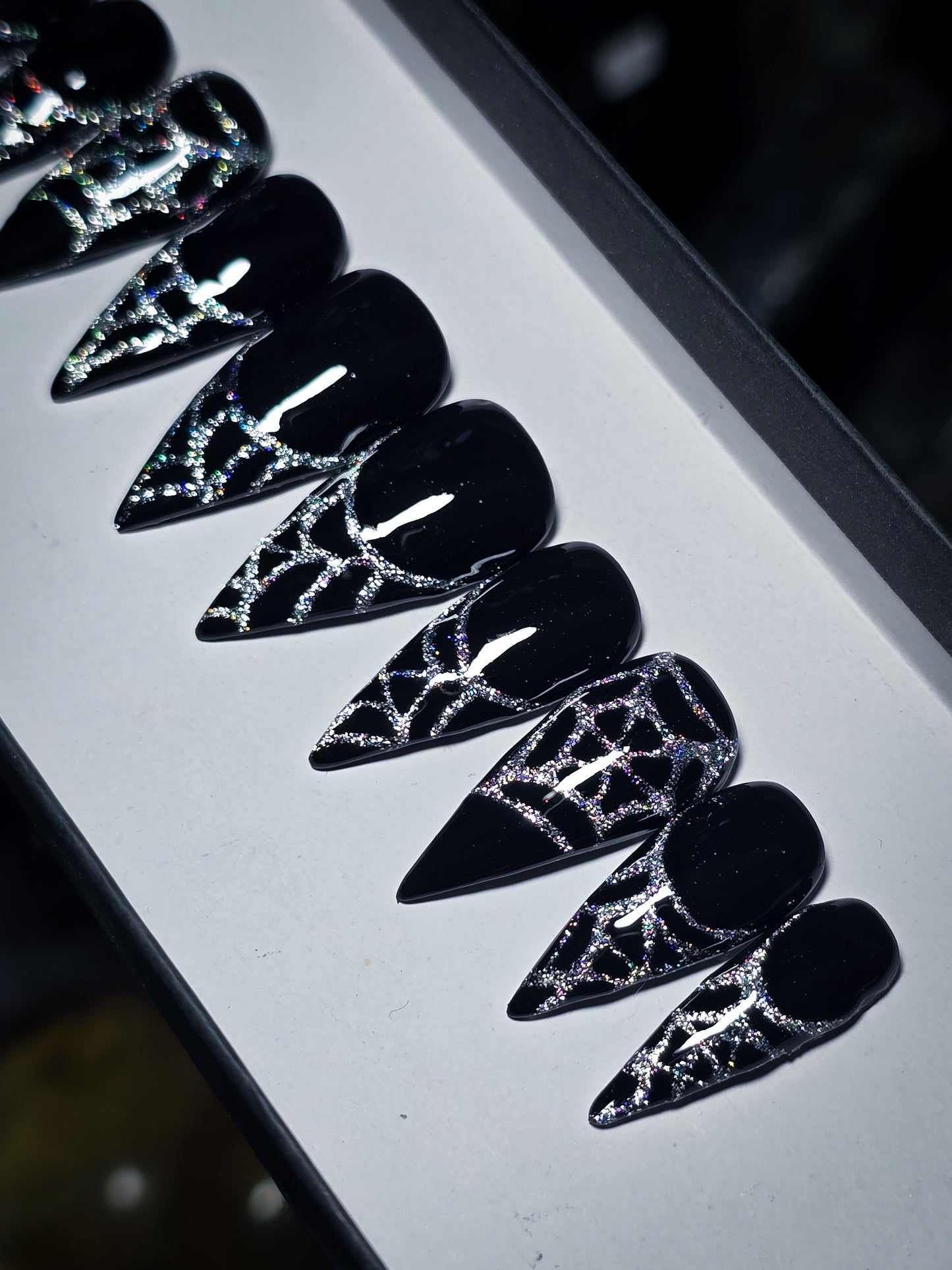 Crystal Web Press on Nail Set