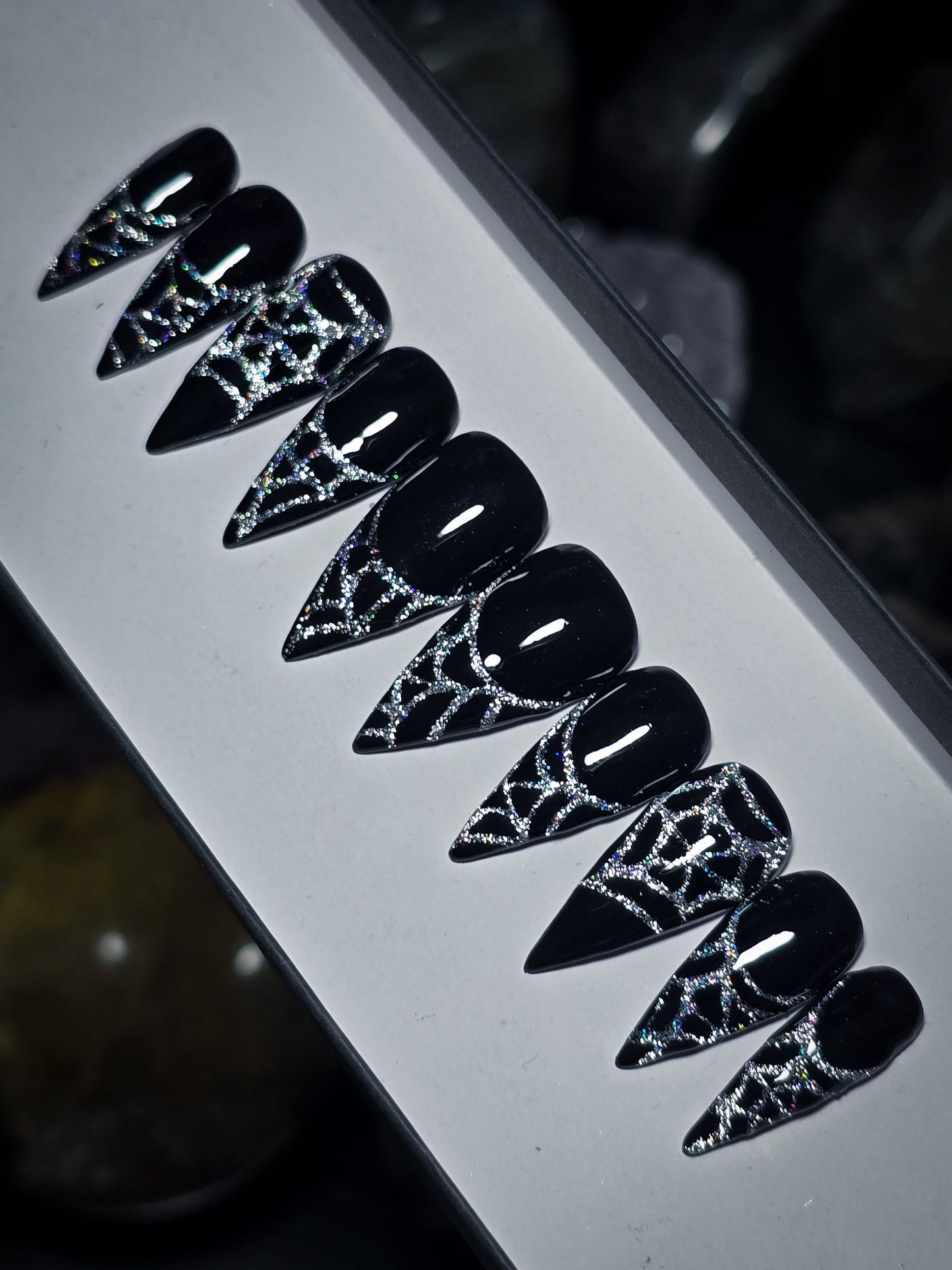 Crystal Web Press on Nail Set