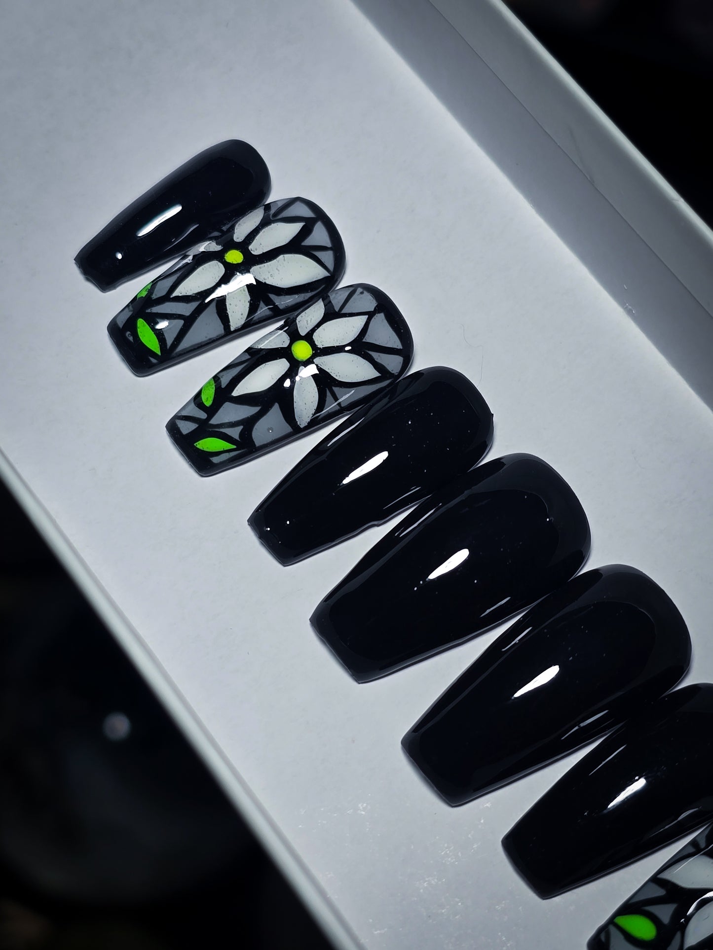 Moonlit Petals Press on Nail Set