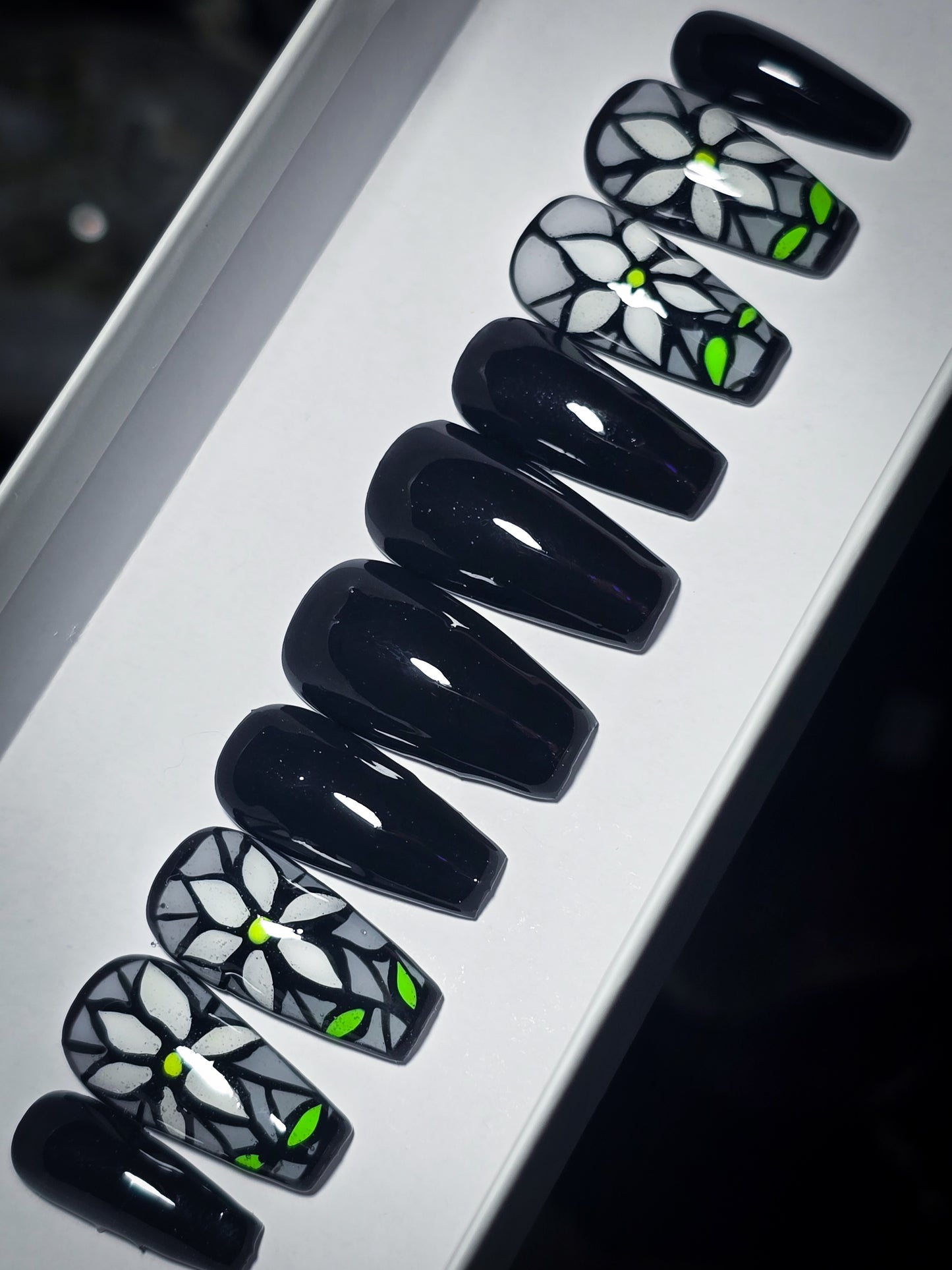 Moonlit Petals Press on Nail Set