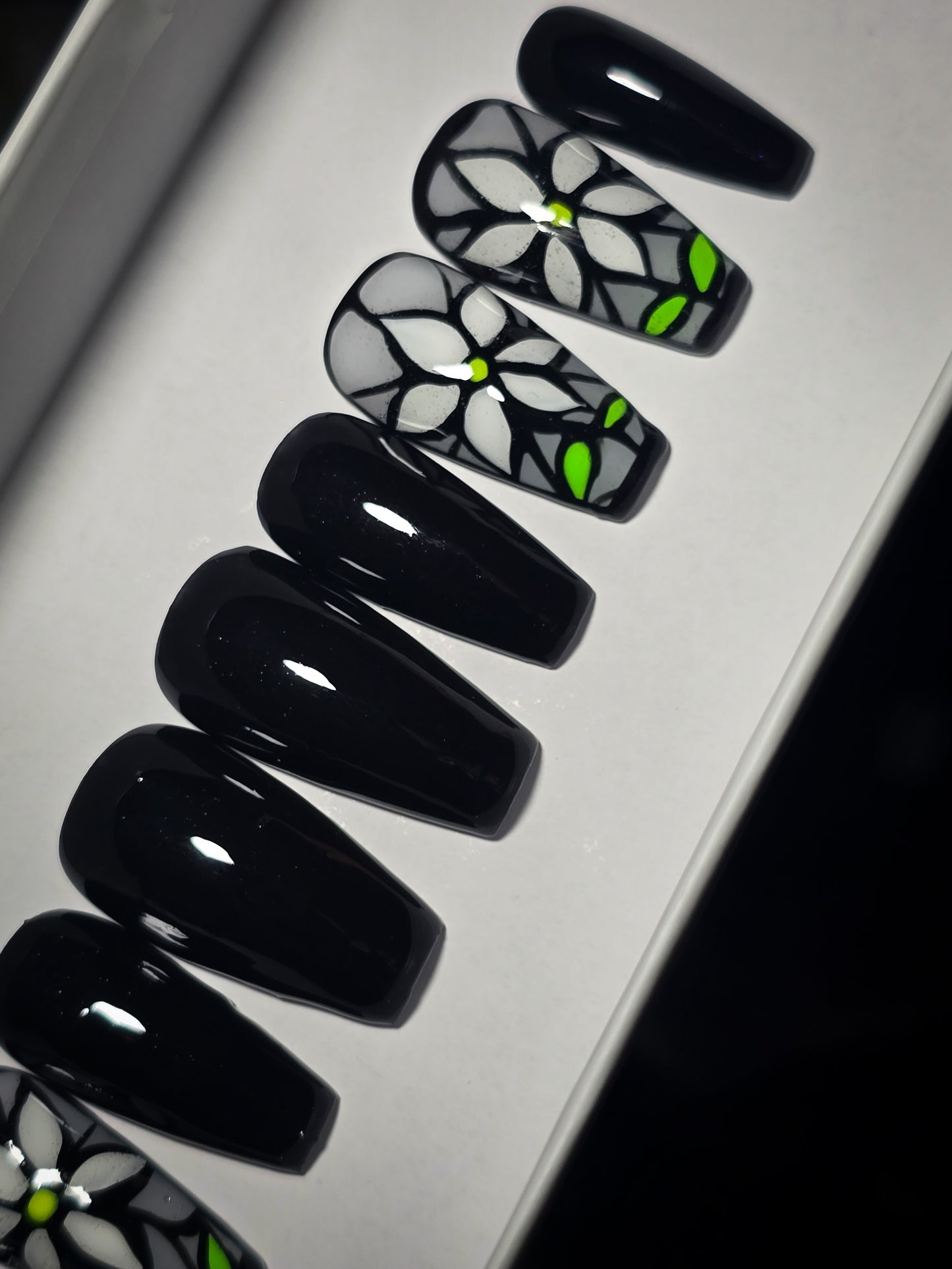 Moonlit Petals Press on Nail Set