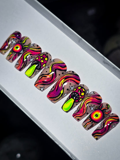 Neon Dreamscape Press on Nail Set