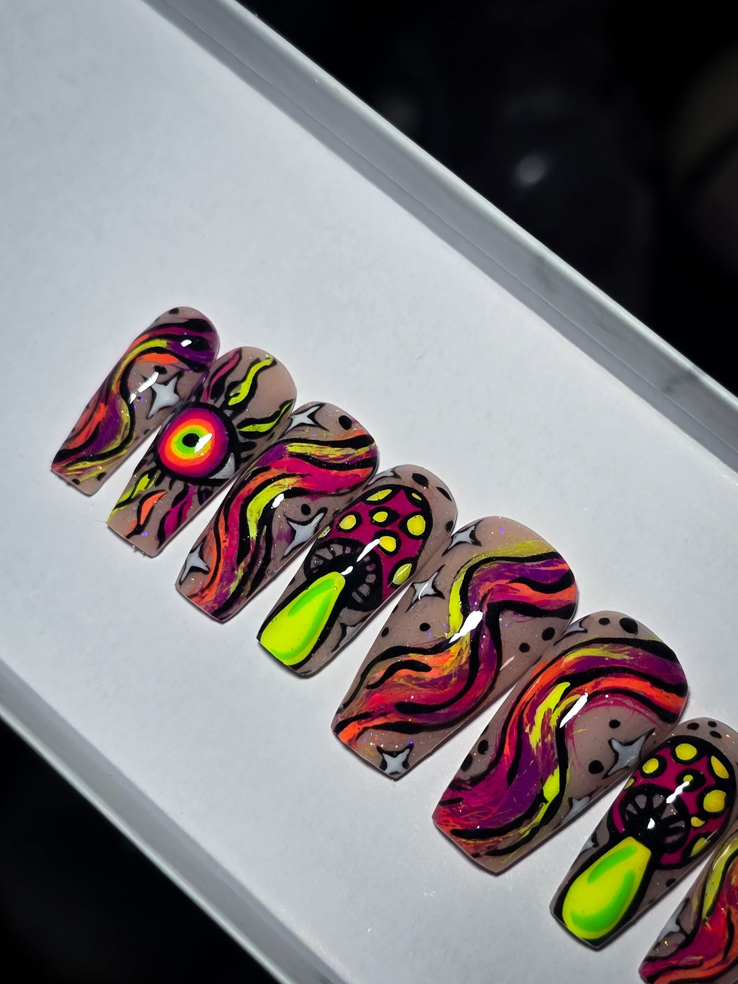 Neon Dreamscape Press on Nail Set