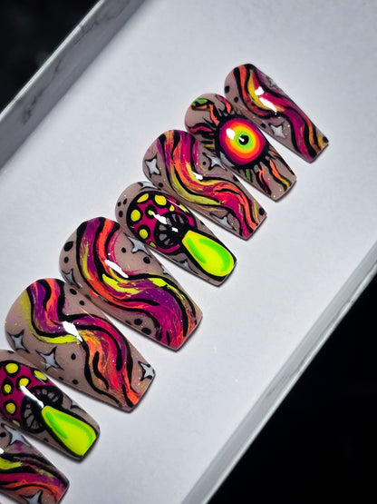 Neon Dreamscape Press on Nail Set