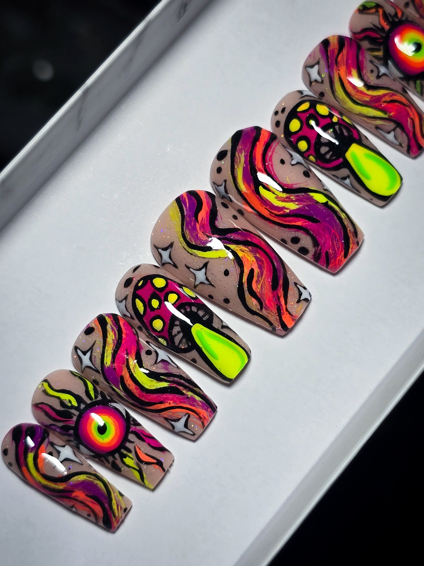 Neon Dreamscape Press on Nail Set