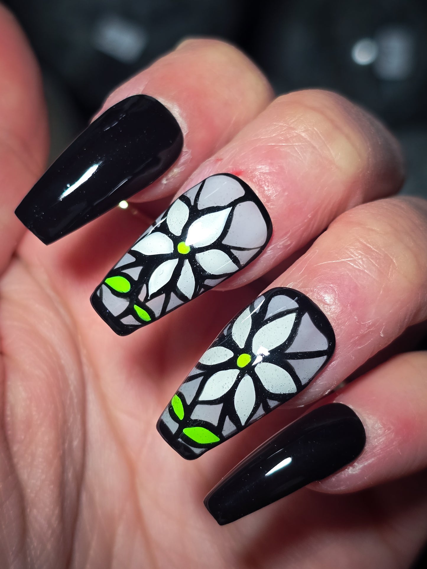 Moonlit Petals Press on Nail Set