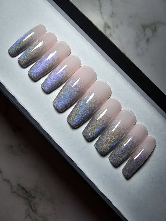 Holographic Queen Press on Nail Set