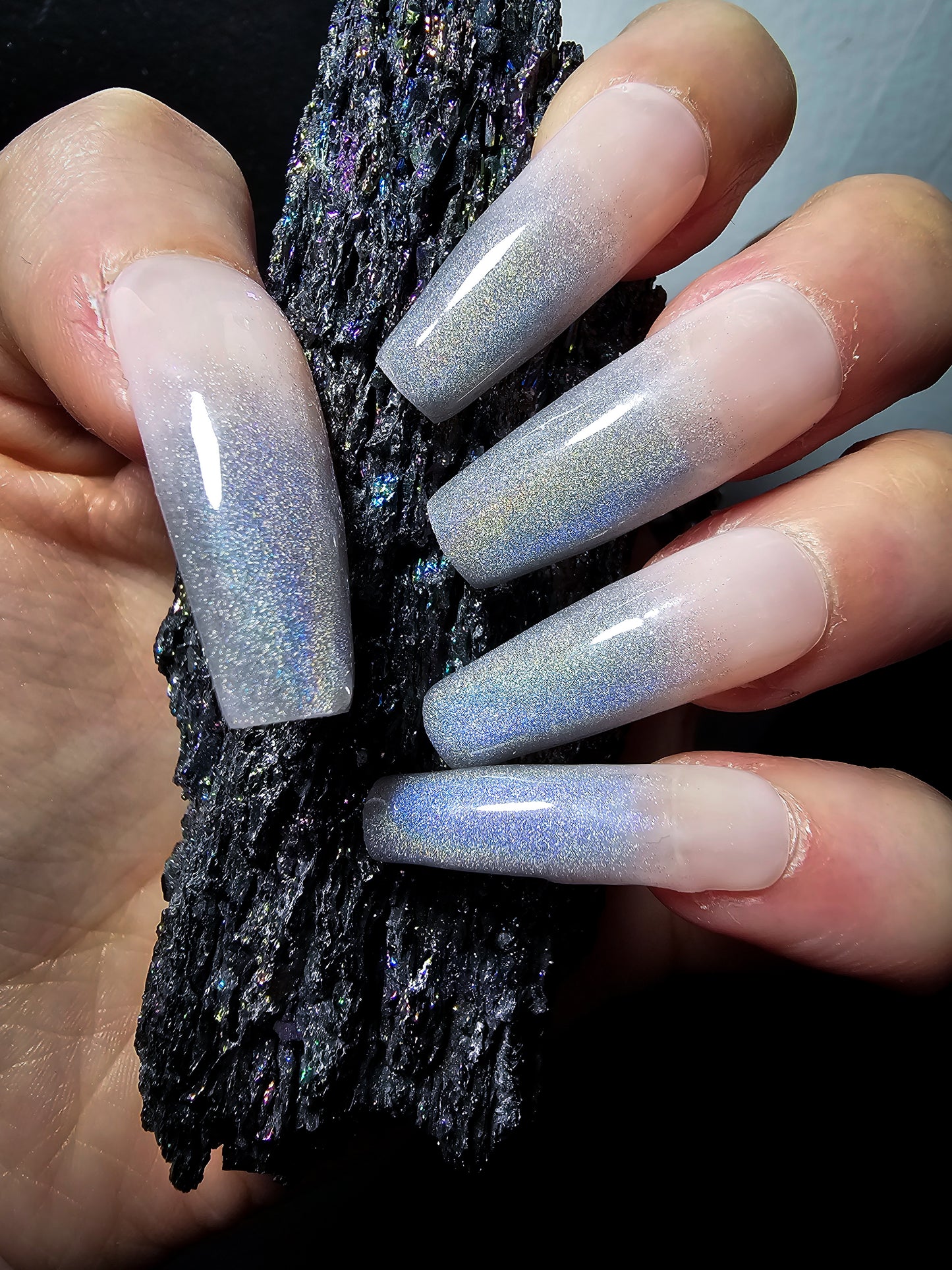 Holographic Queen Press on Nail Set