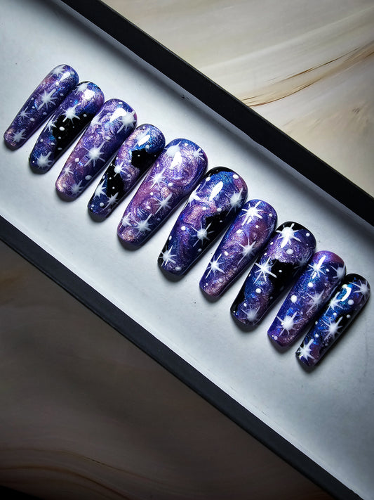 Galaxy Shimmer Press on Nail Set