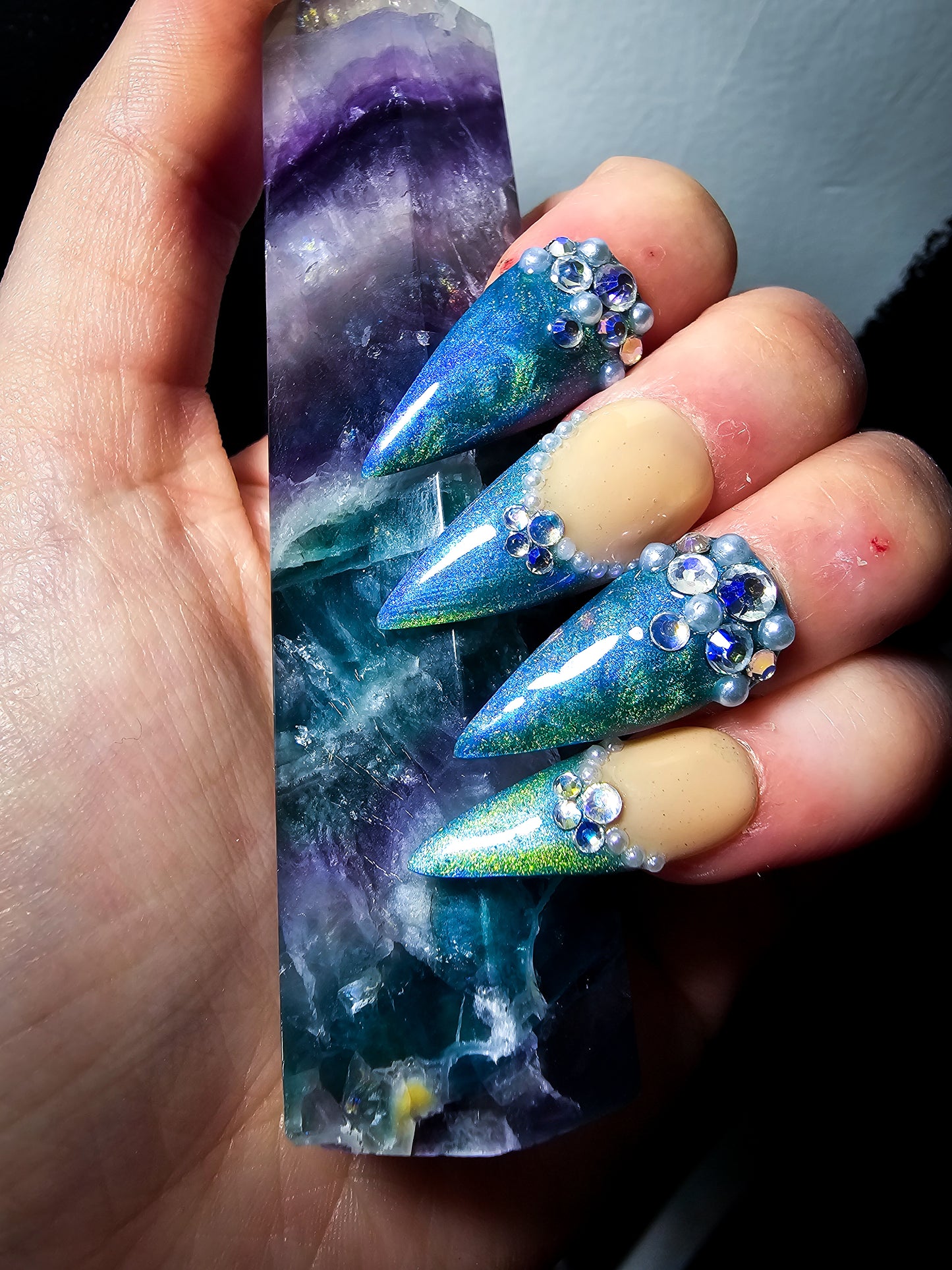 Mermaid Swirls Press on Nail Set