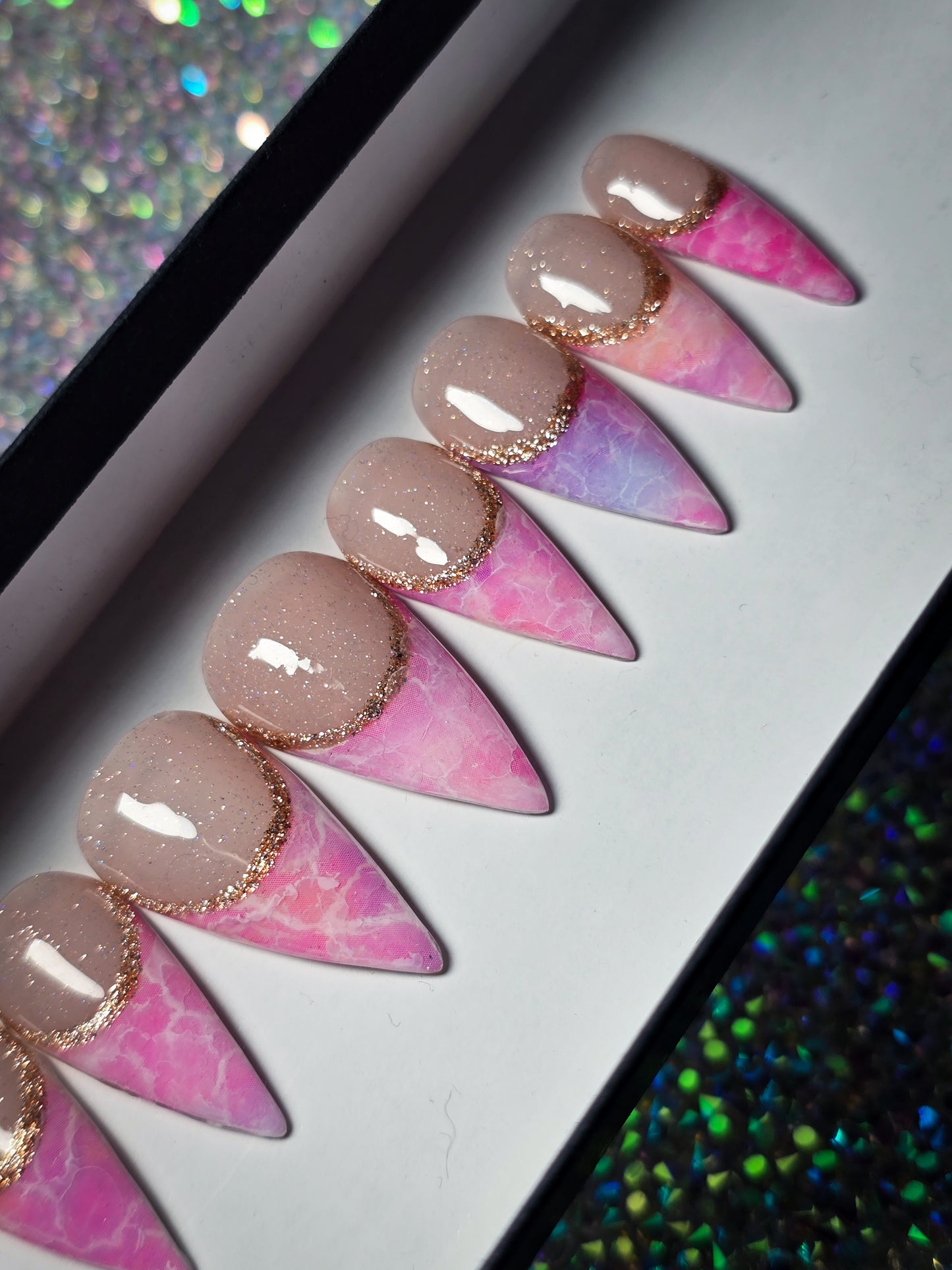 Princess Pink Press on Nail Set