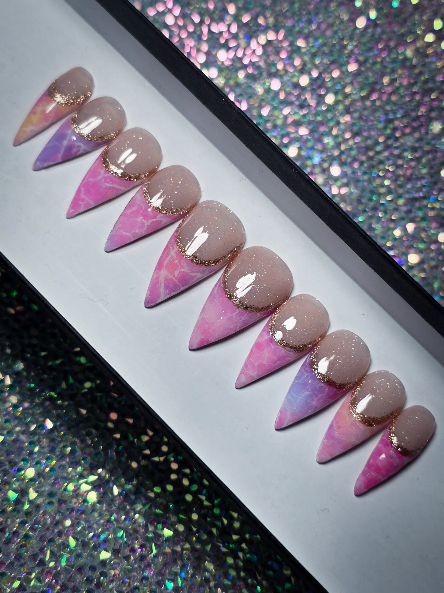 Princess Pink Press on Nail Set